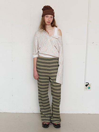 FUN FROM FUN Ombre Flare Pants, Olive