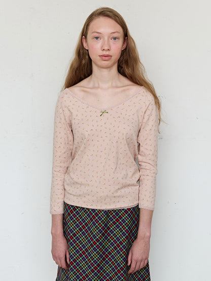 FUN FROM FUN Soft Flower Tee, Pink