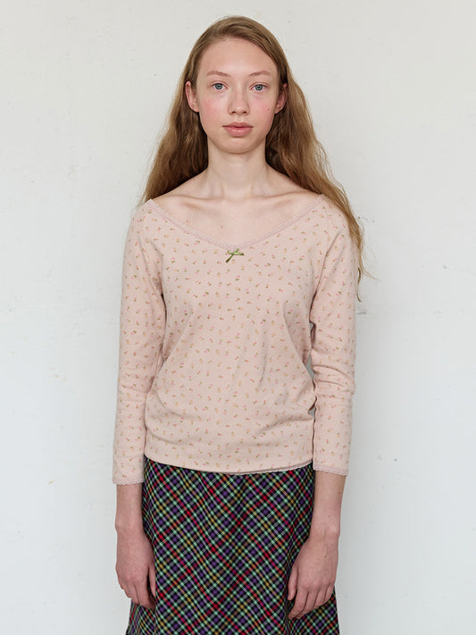 FUN FROM FUN Soft Flower Tee, Pink