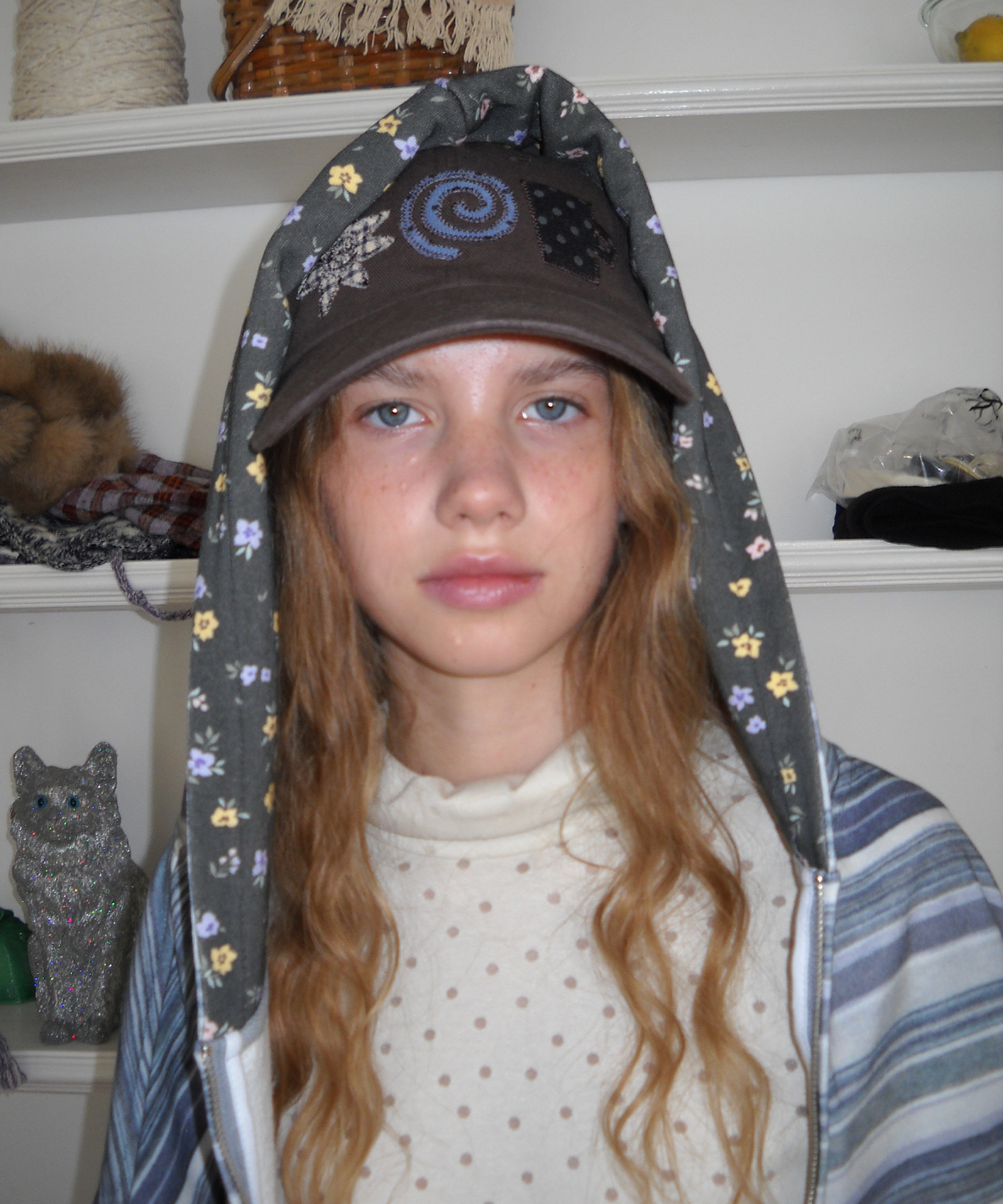 FUN FROM FUN Patch Pointed Hoodie, Grey