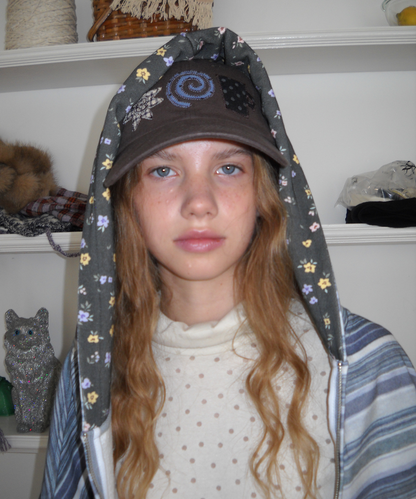 FUN FROM FUN Patch Pointed Hoodie, Grey