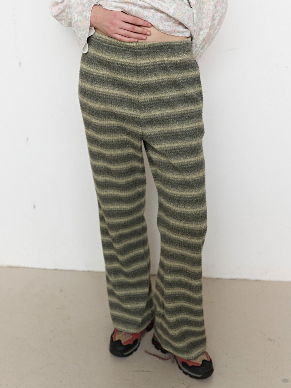 FUN FROM FUN Ombre Flare Pants, Olive