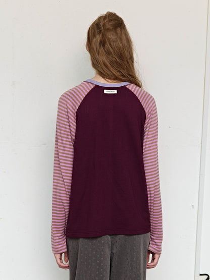 FUN FROM FUN Everyday Raglan Tee, Aubergine