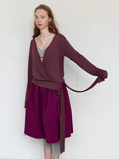 FUN FROM FUN Wrap Stripe Tee, Purple