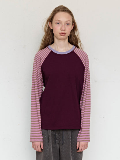 FUN FROM FUN Everyday Raglan Tee, Aubergine