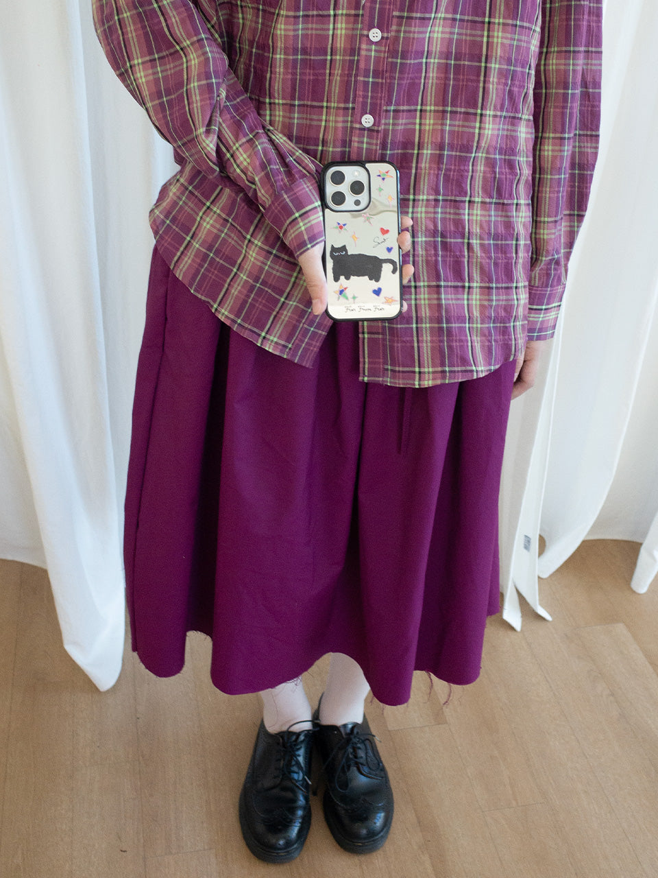 SUNI X FUN FROM FUN Black Cat with Stars Phone Case