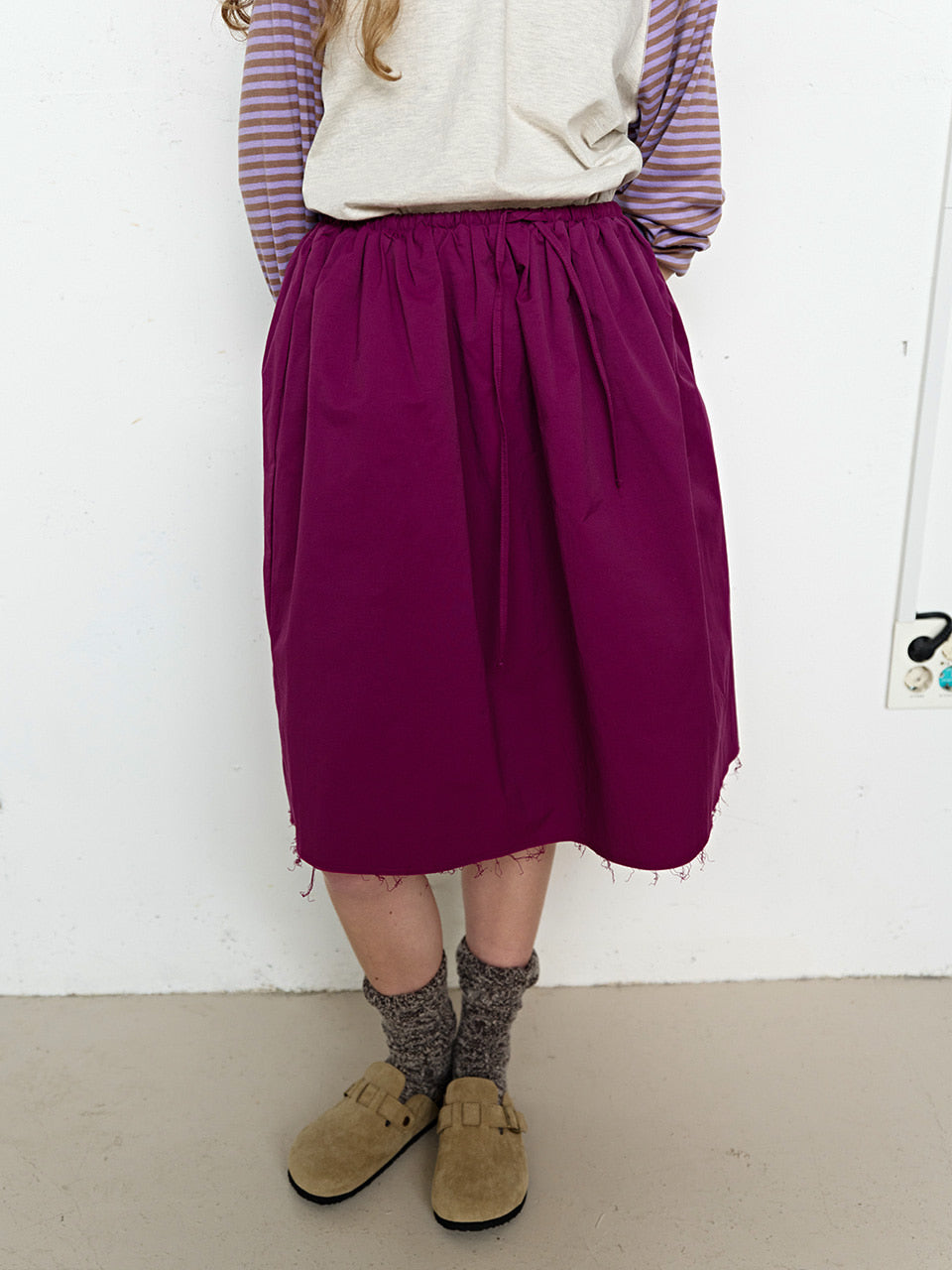 FUN FROM FUN Volume Skirt in Berry