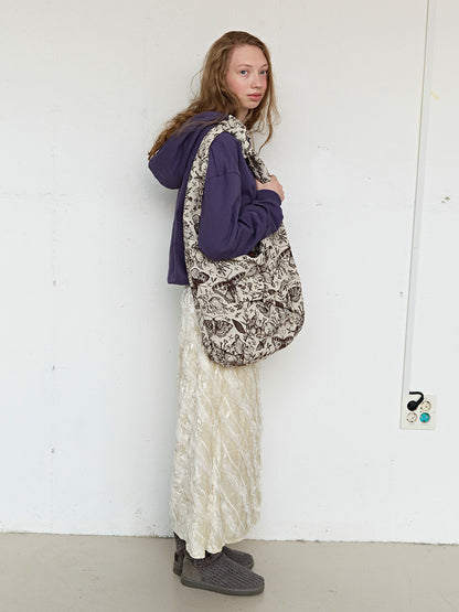 FUN FROM FUN Butterfly Jacquard Bag, Beige