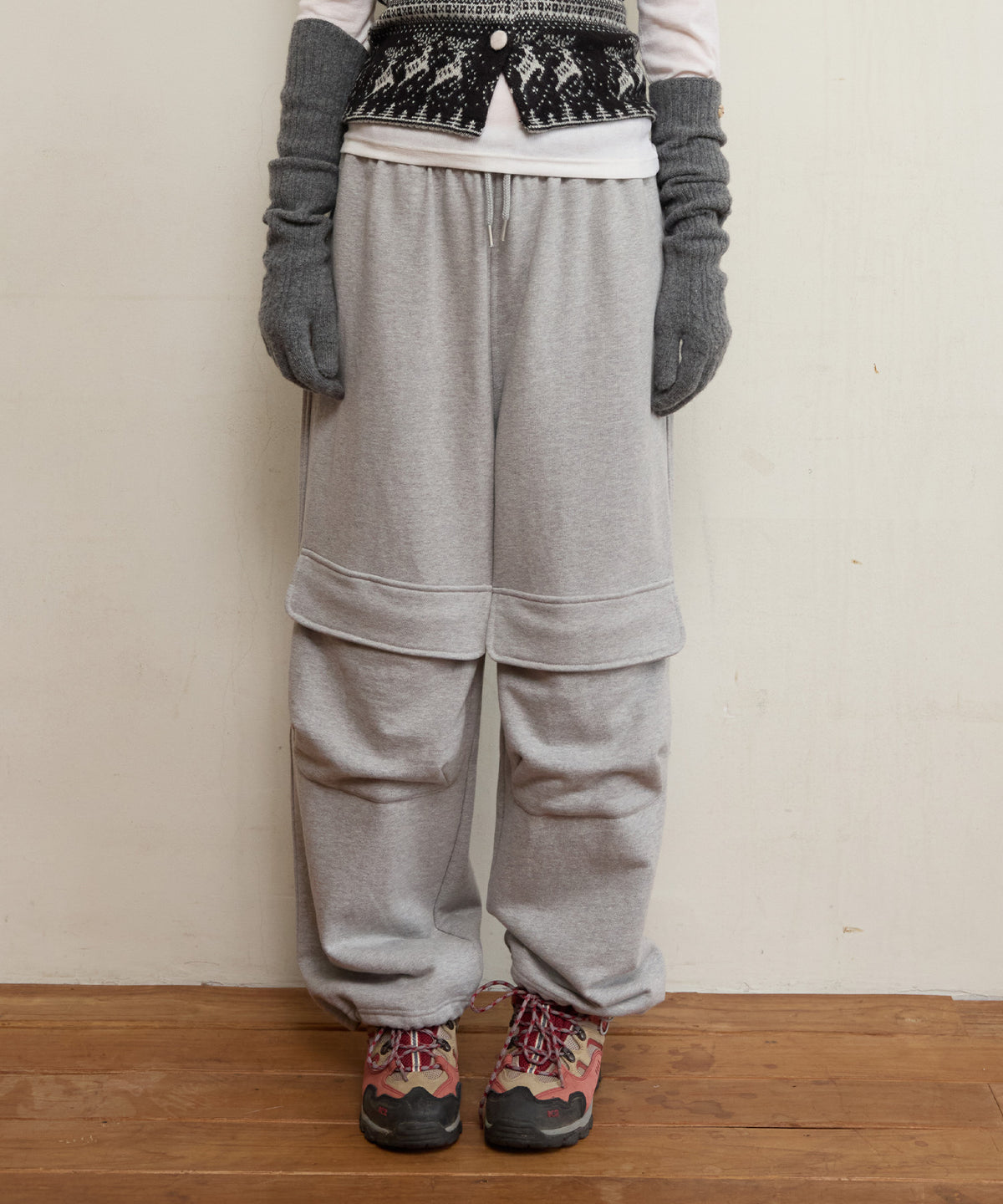 FUN FROM FUN POCKET SWEAT PANTS, MELANGE GREY