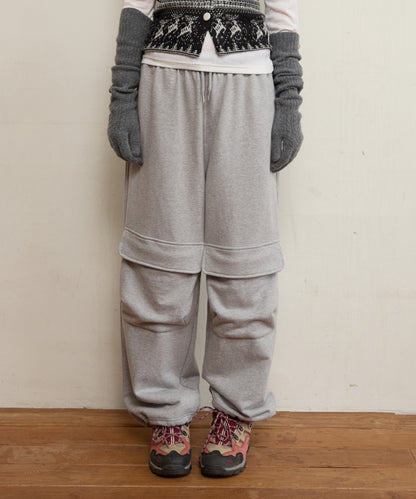 FUN FROM FUN POCKET SWEAT PANTS, MELANGE GREY