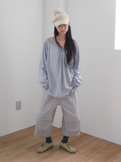 FUN FROM FUN POCKET SWEAT PANTS, MELANGE GREY