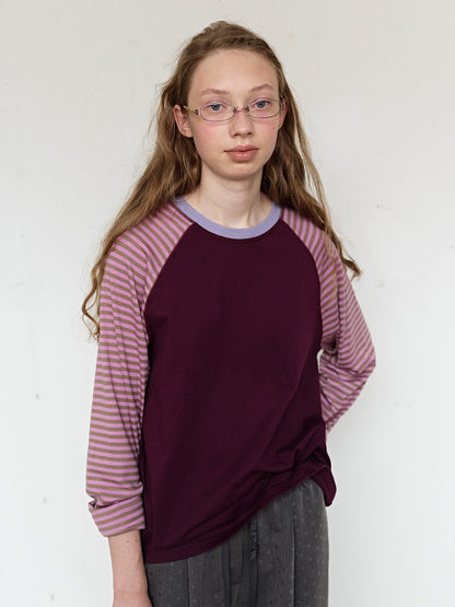 FUN FROM FUN Everyday Raglan Tee, Aubergine