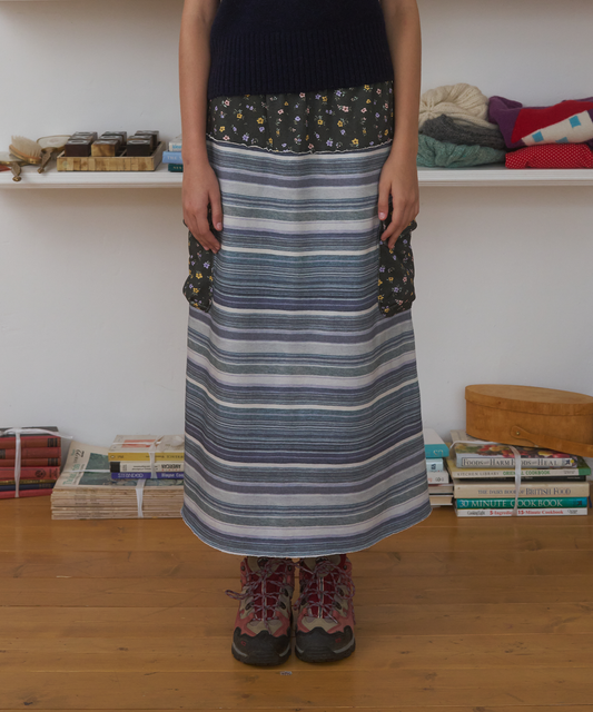 FUN FROM FUN Pocket Long Skirt, Grey