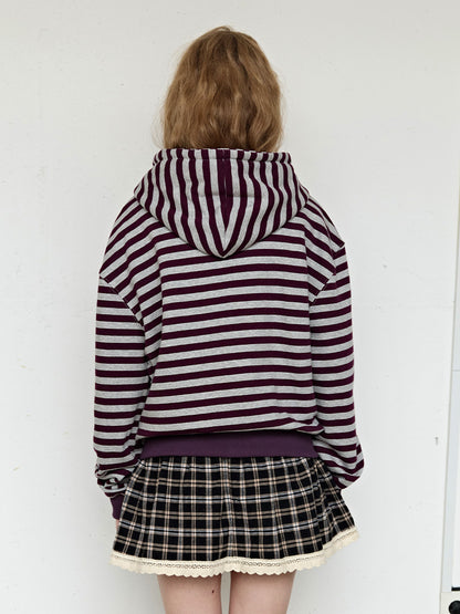 FUN FROM FUN Everyday Hoodie, Purple Stripe