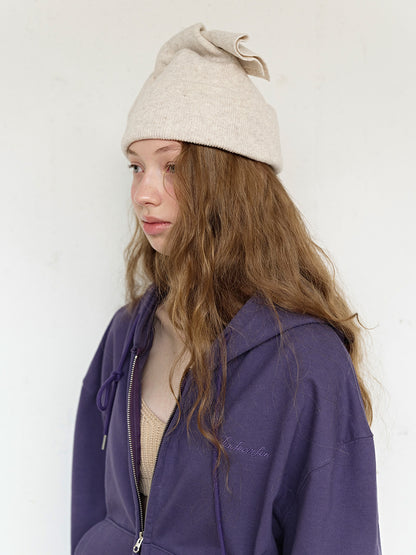 FUN FROM FUN KNOTTED BEANIE, BEIGE