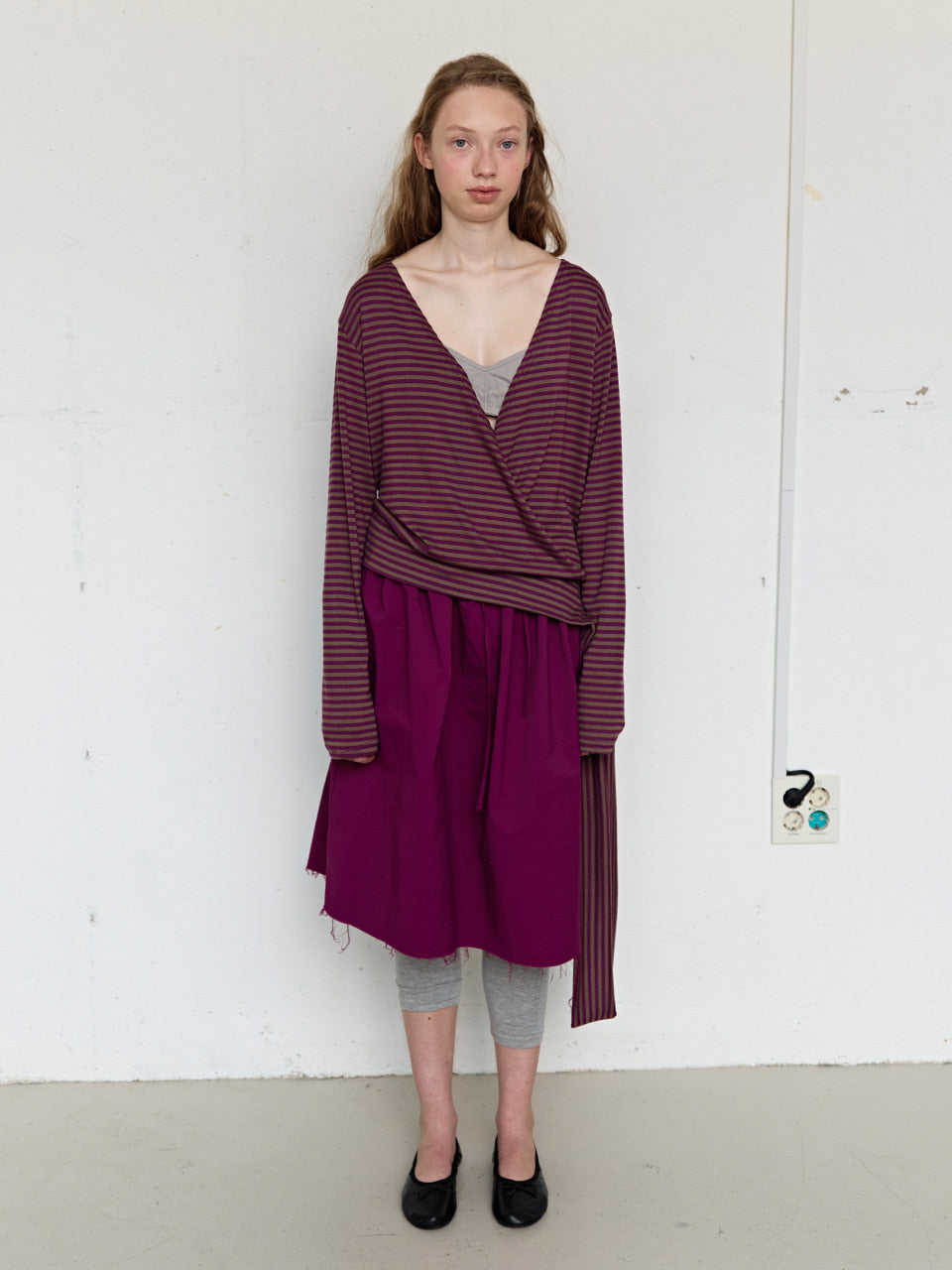 FUN FROM FUN Volume Skirt in Berry