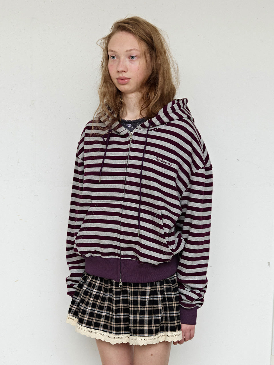 FUN FROM FUN Everyday Hoodie, Purple Stripe