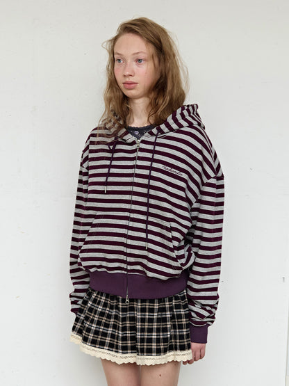 FUN FROM FUN Everyday Hoodie, Purple Stripe